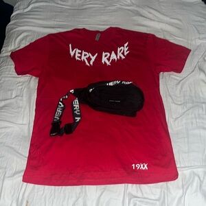 Very rare red t shirt & very rare bag